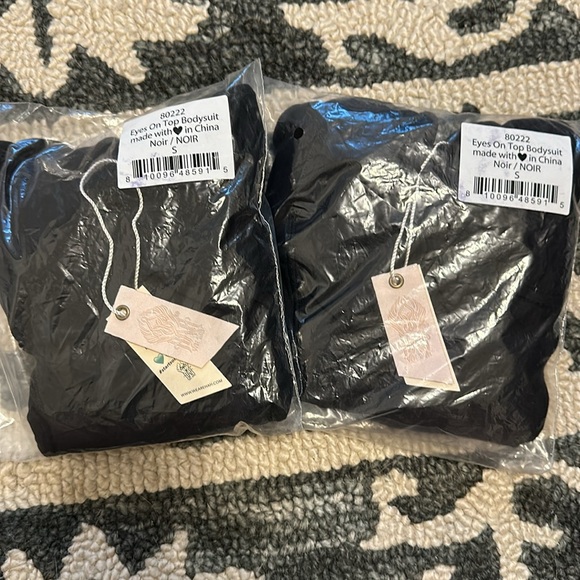 NWT We Are HAH Free People Eyes on Top Bodysuit in Black - Picture 5 of 5